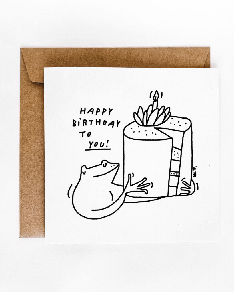 Happy birthday frog