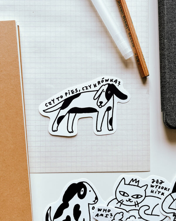 Wlepka Czy to pies czy krówka