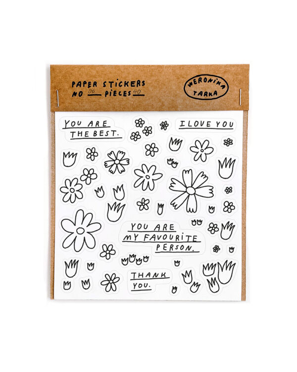 Naklejki thank you flower