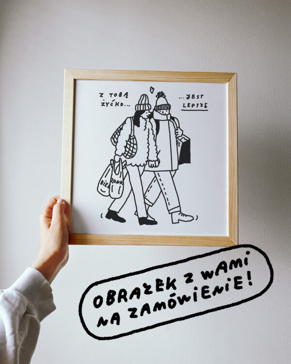 Personalizowana ilustracja Z TOBĄ ŻYĆKO