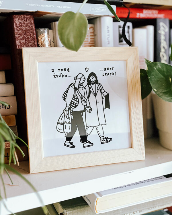 Personalizowana ilustracja Z TOBĄ ŻYĆKO